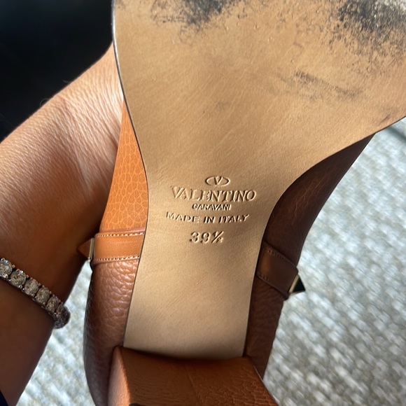 Valentino rock stud ankle leather boots.. size 39 1/2.. block heel 2 1/2 inches - Picture 7 of 8